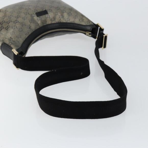 GUCCI GG Crystal Shoulder Bag Coated Canvas Navy Gold - Picture 7 of 12